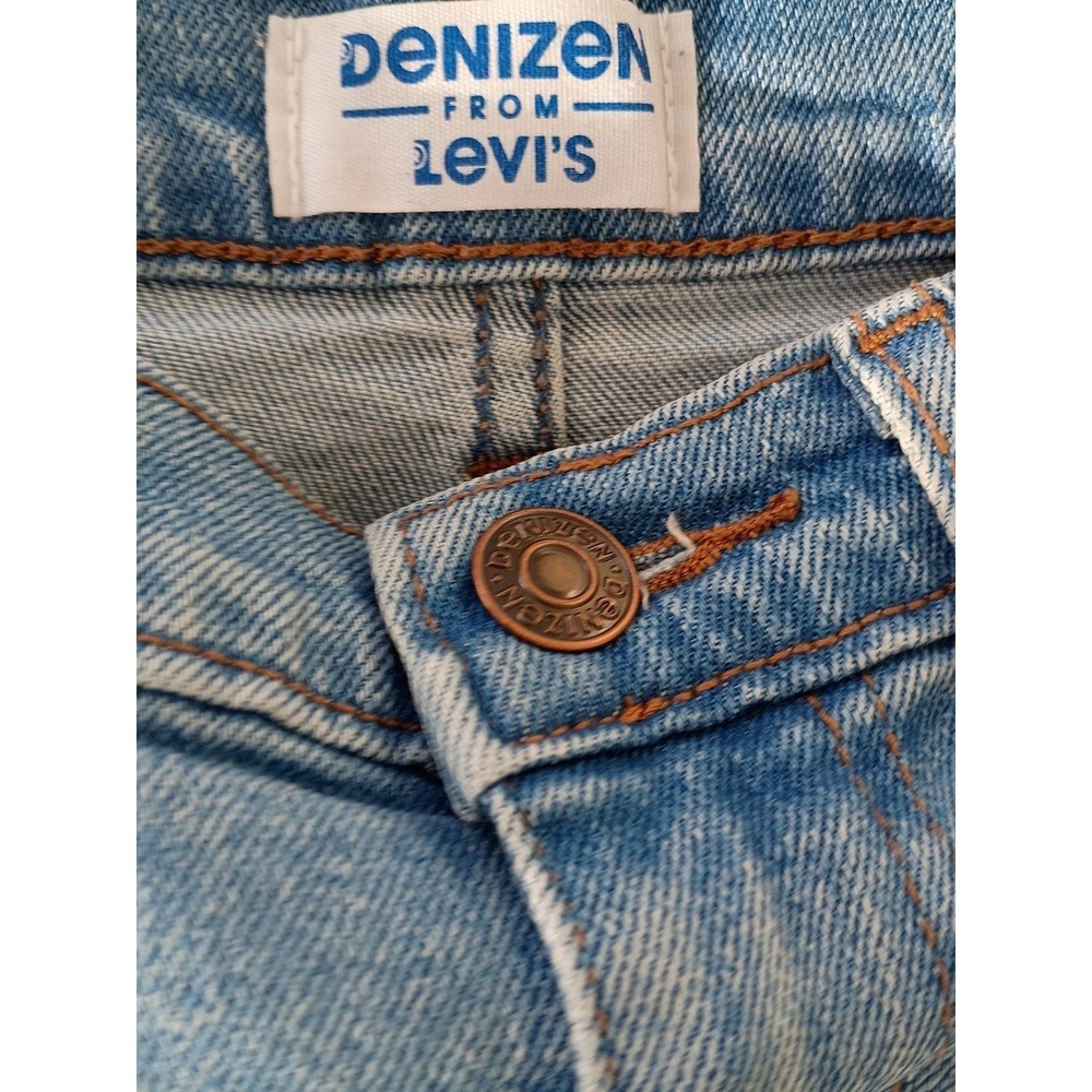 Levi's 501 Straight Leg Jeans Distressed Blue Wash Button Fly Women W25 L30 - Picture 4 of 12